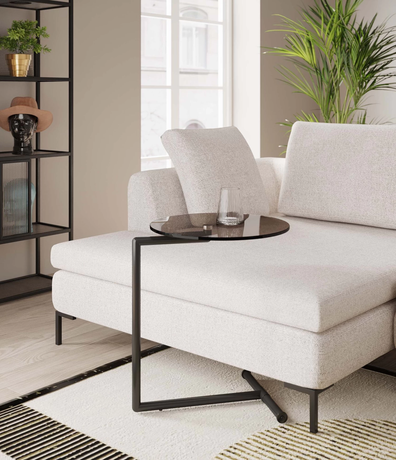 Beistelltisch Easy Living Schwarz Ø46cm 4 Beistelltisch Easy Living Schwarz Ø46cm – Bild 2