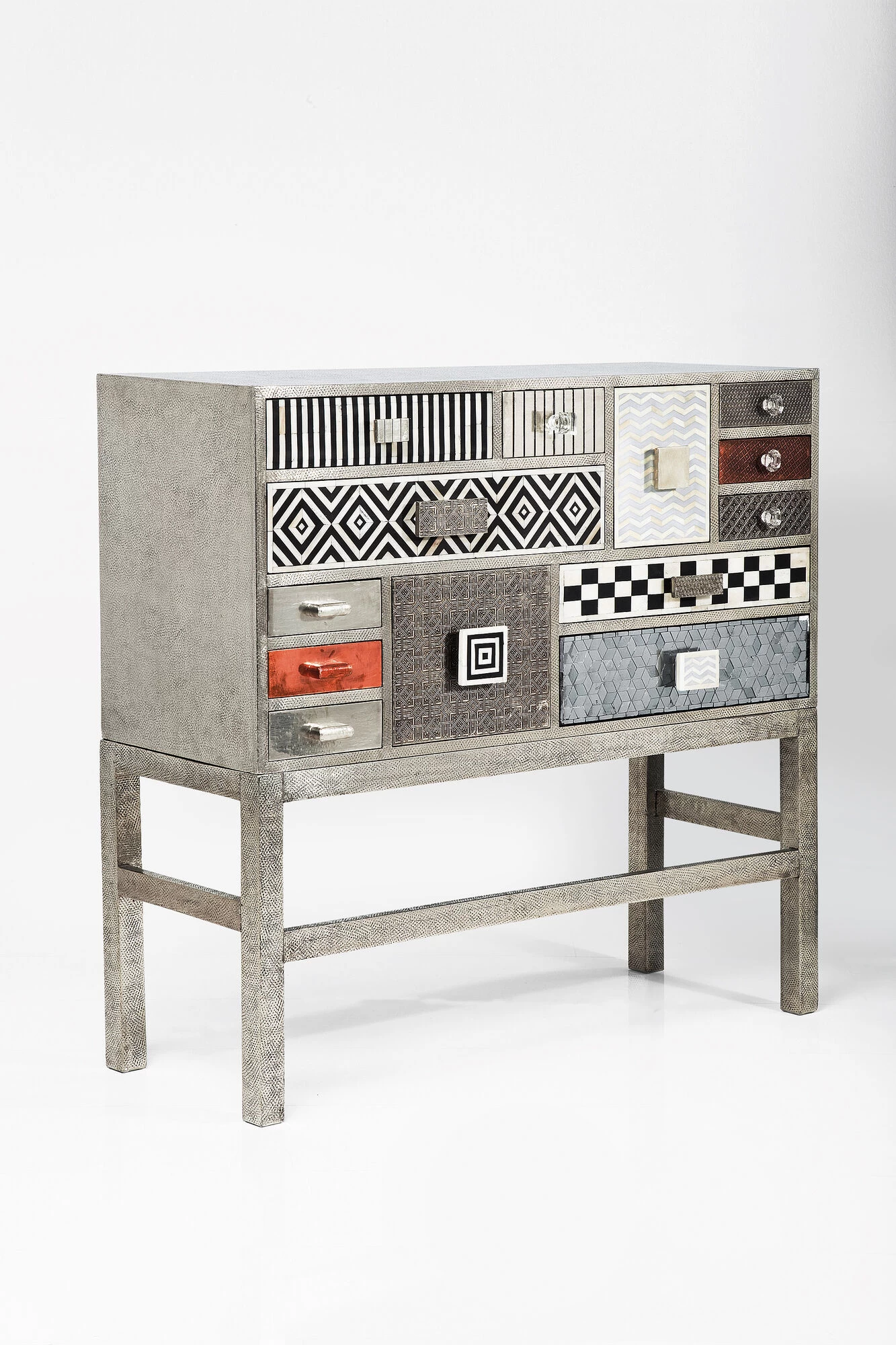 Hochkommode Chalet Silber 13 Schübe 8 Hochkommode Chalet Silber 13 Schübe – Bild 7