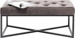Bank Crossover Grau Schwarz 90x40cm -Bestes Möbelkollektions Geschäft ce8b3a70fba581a24321246da47887d430ae2783