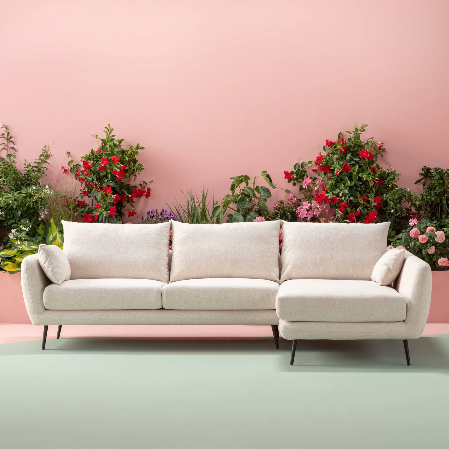 Ecksofa Amalfi Rechts Creme 275cm 4 Ecksofa Amalfi Rechts Creme 275cm – Bild 2