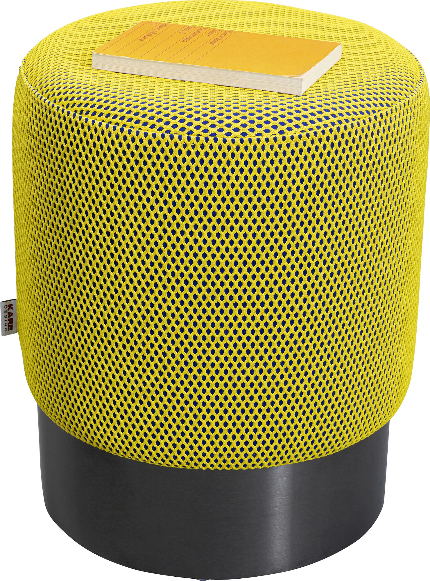 Hocker Jody Gelb Schwarz Mesh Schwarz Ø35cm 3 Hocker Jody Gelb Schwarz Mesh Schwarz Ø35cm