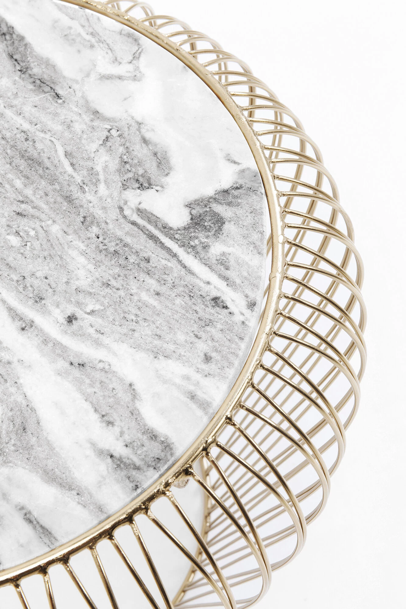 Beistelltisch Beam Grau Marmor Brass Ø43cm 3 Beistelltisch Beam Grau Marmor Brass Ø43cm