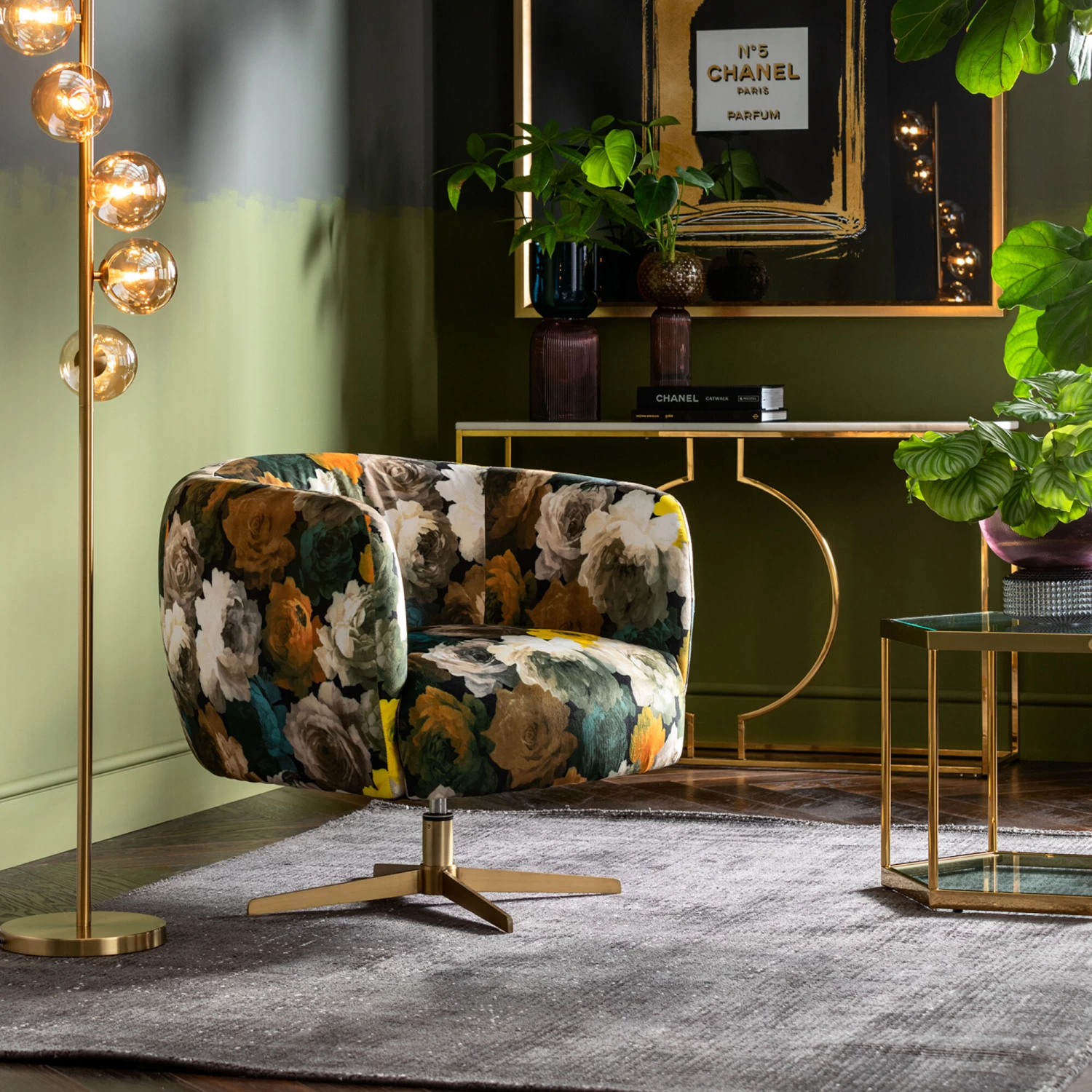 Drehsessel Peony Flower Gelb 3 Drehsessel Peony Flower Gelb