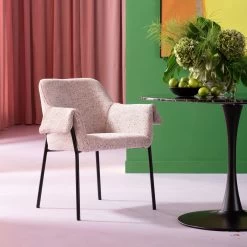 Armlehnstuhl Bess Beige Flitter