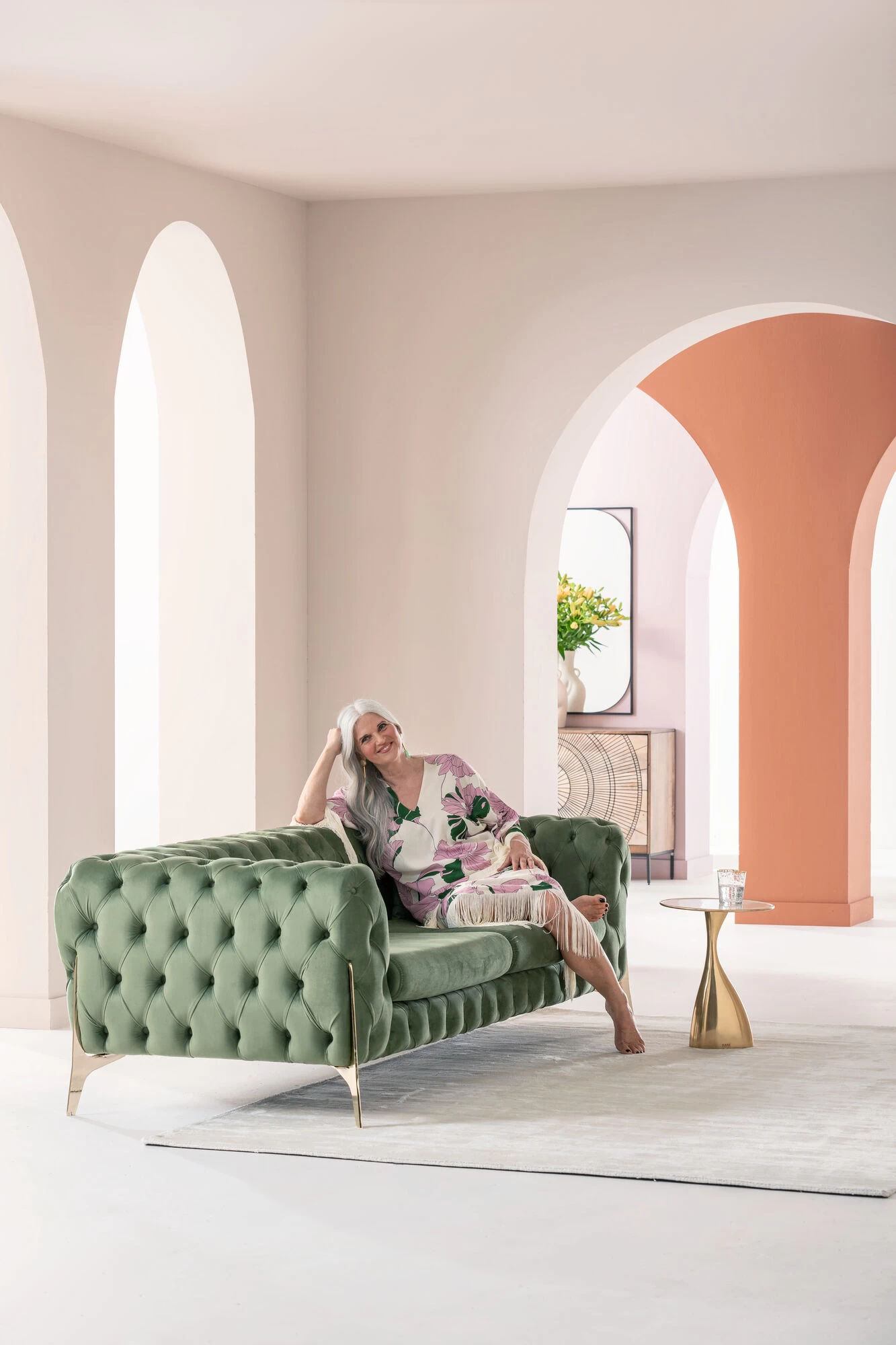 Sofa Bellissima 2-Sitzer Velvet Grün 200cm 4 Sofa Bellissima 2-Sitzer Velvet Grün 200cm – Bild 2