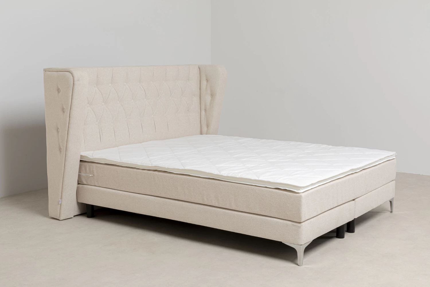 Boxspringbett Benito Moon Creme 180x200cm 4 Boxspringbett Benito Moon Creme 180x200cm – Bild 2