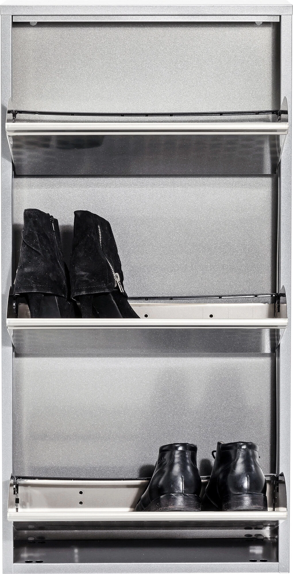 Schuhkipper Caruso 3-er Silber/geflext 7 Schuhkipper Caruso 3-er Silber/geflext – Bild 5