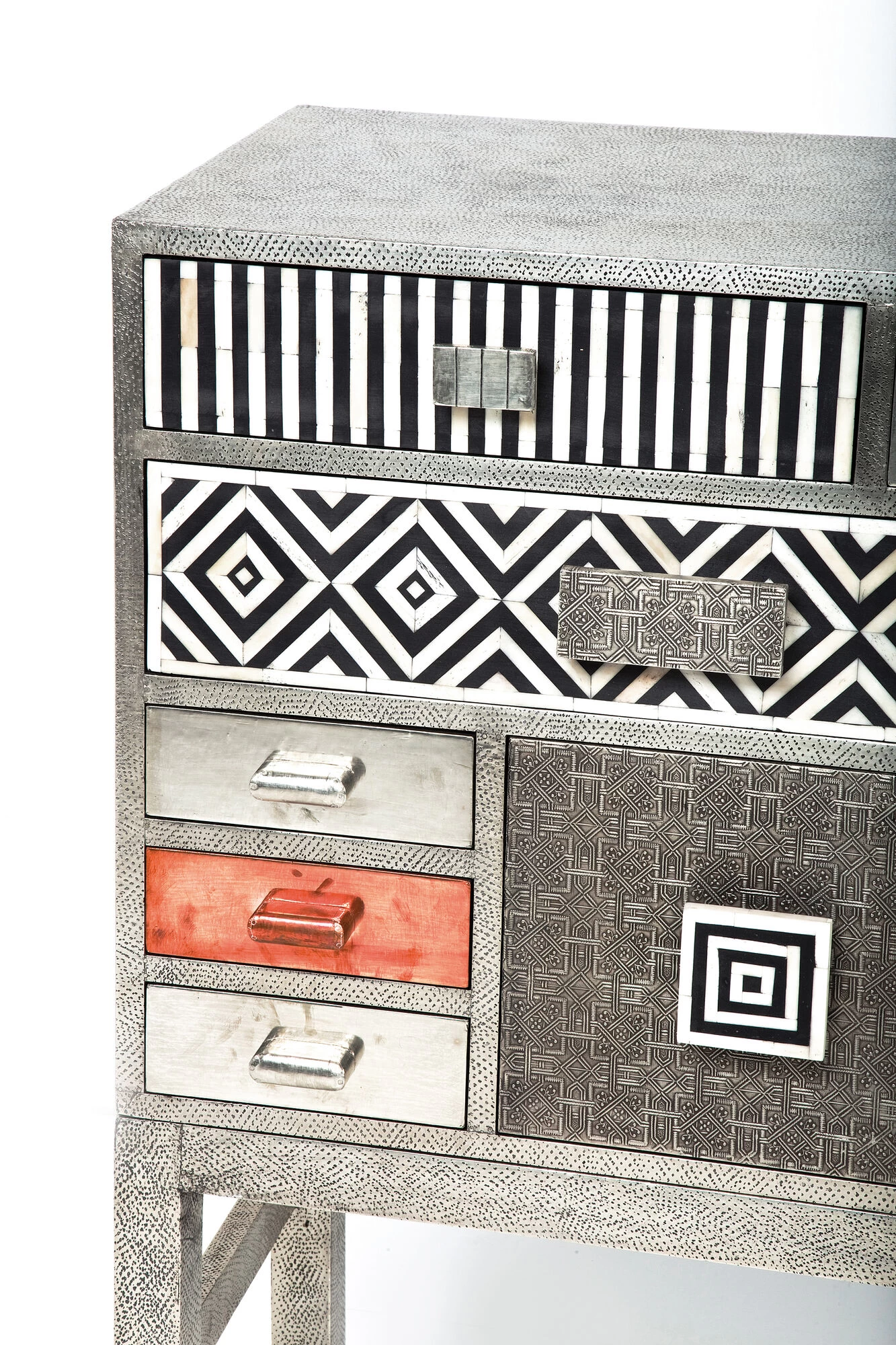 Hochkommode Chalet Silber 13 Schübe 10 Hochkommode Chalet Silber 13 Schübe – Bild 9