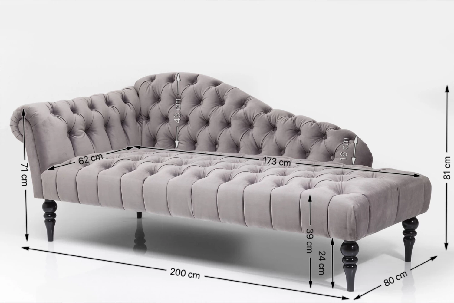 Recamiere Desire Velvet Silbergrau 9 Recamiere Desire Velvet Silbergrau – Bild 7