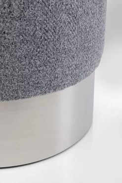 Hocker Cherry Lina Grau Silver Ø35cm -Bestes Möbelkollektions Geschäft dde05bbf9876080333d5cdcee396860f9747675a