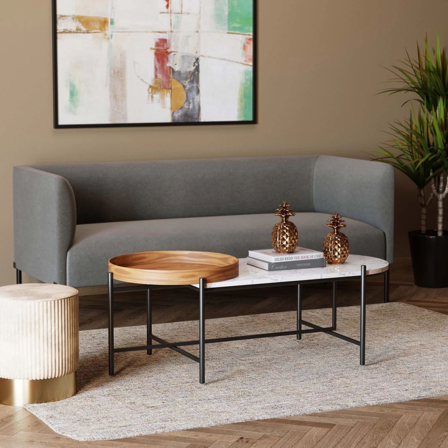 Couchtisch Layered 128x55cm 3 Couchtisch Layered 128x55cm