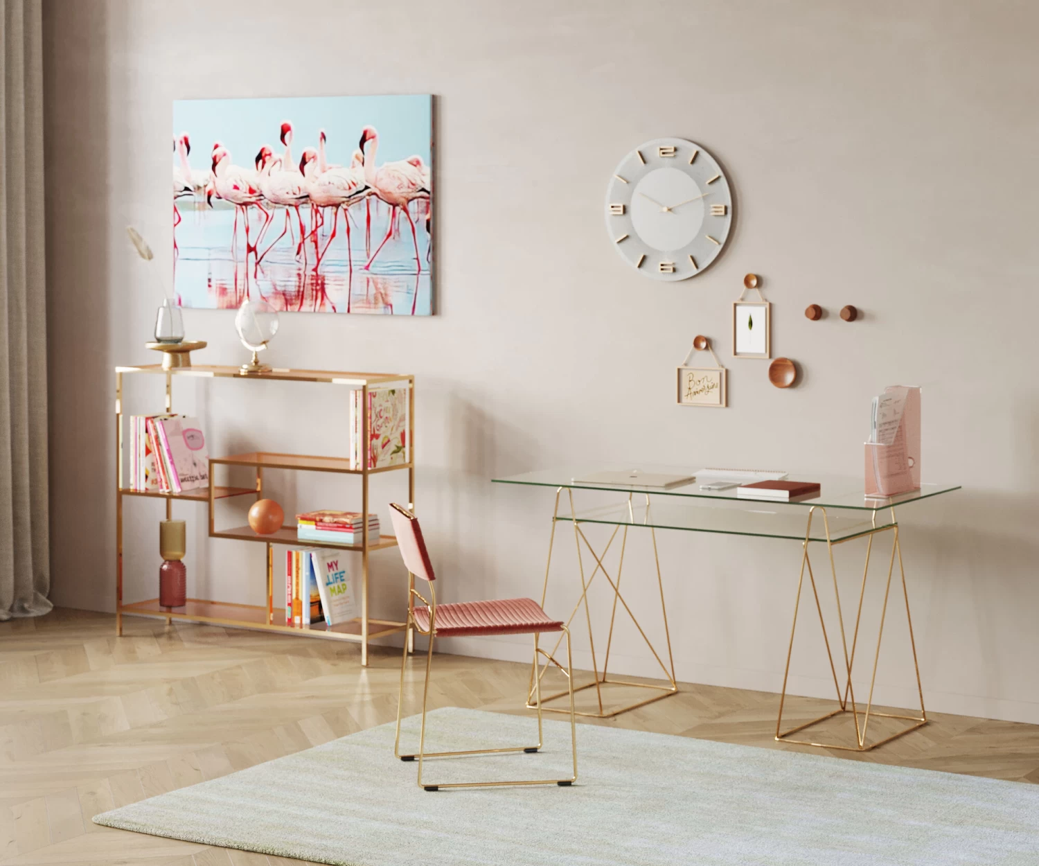 Regal Loft Gold 115x100cm 8 Regal Loft Gold 115x100cm – Bild 6