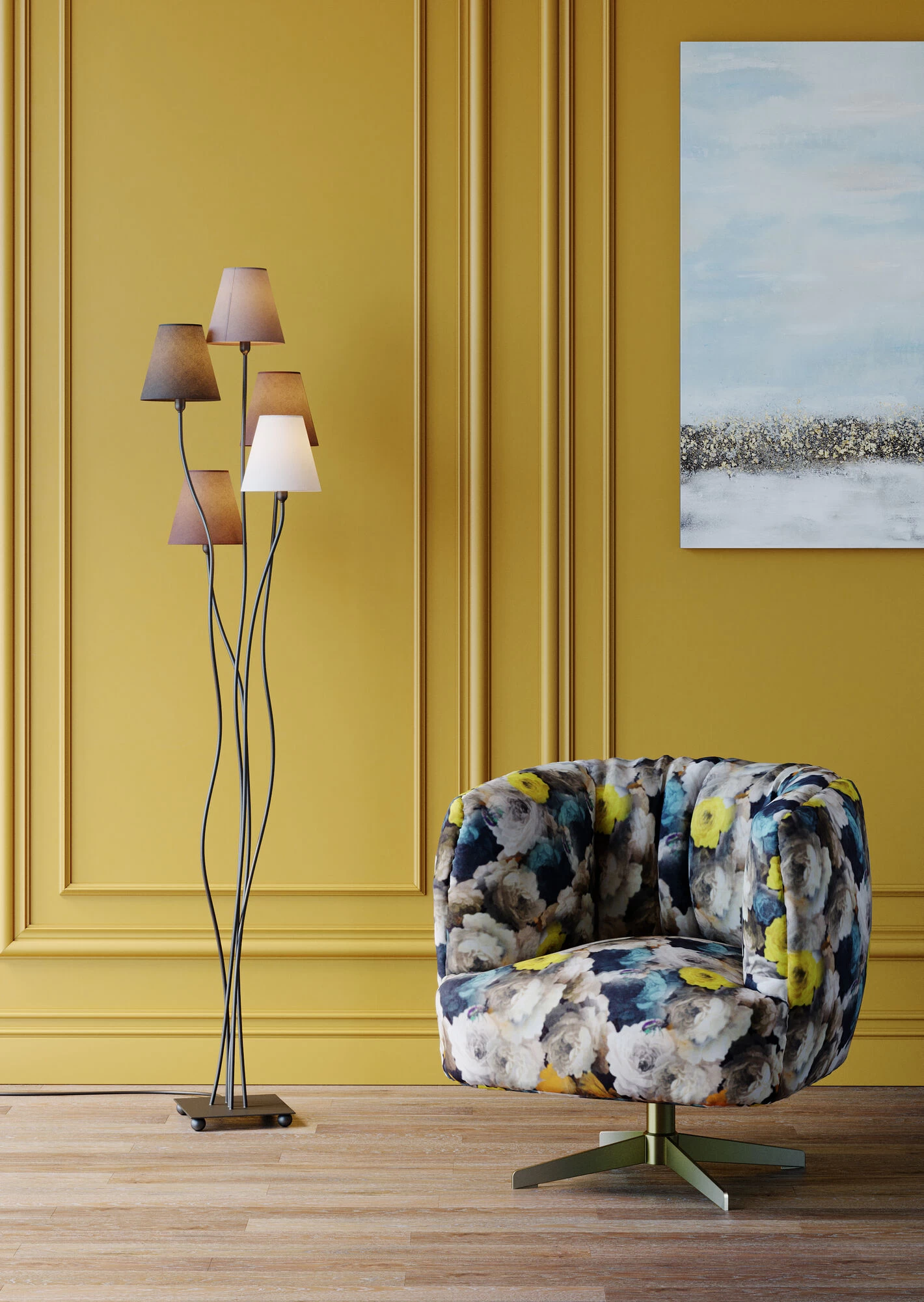 Drehsessel Peony Flower Gelb 6 Drehsessel Peony Flower Gelb – Bild 4