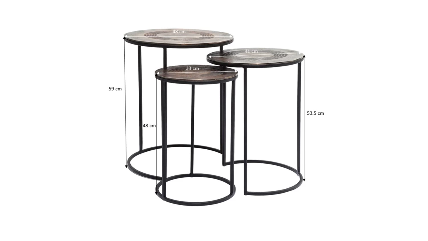 Beistelltisch Marrakesh Ø48cm (3/Set) 8 Beistelltisch Marrakesh Ø48cm (3/Set) – Bild 6
