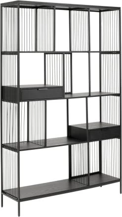 Regal Bologna Schwarz 125x200cm