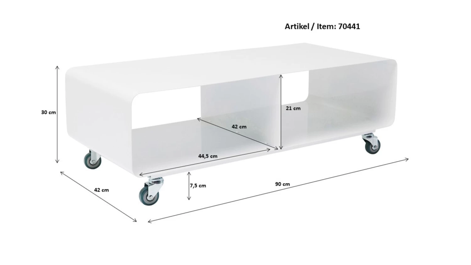 Lowboard Lounge M Mobil Grau 90x30cm 12 Lowboard Lounge M Mobil Grau 90x30cm – Bild 10