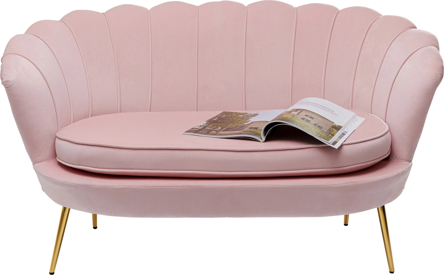 Sofa Water Lily 2-Sitzer Gold Rosa 4 Sofa Water Lily 2-Sitzer Gold Rosa – Bild 2