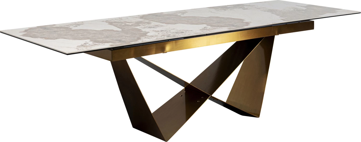 Ausziehtisch Connesso Brass 200(+60)x100cm 8 Ausziehtisch Connesso Brass 200(+60)x100cm – Bild 6