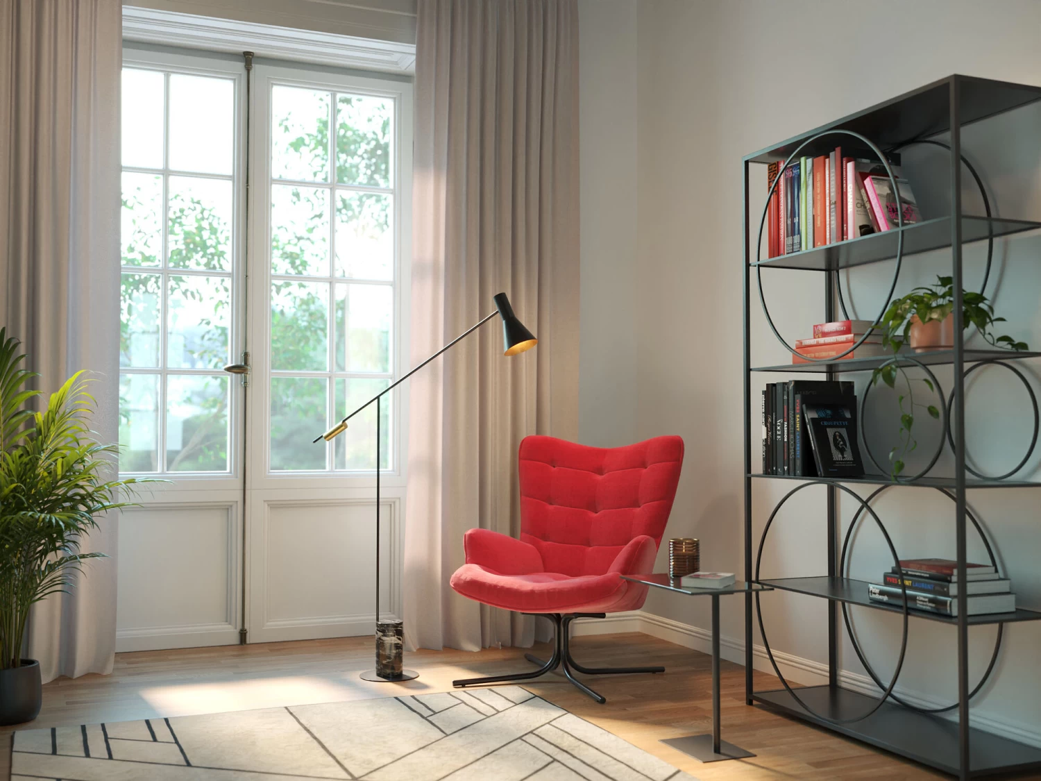 Drehsessel Oscar Velvet Rot 5 Drehsessel Oscar Velvet Rot – Bild 3