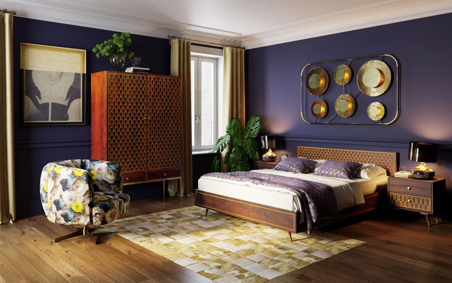 Drehsessel Peony Flower Gelb 7 Drehsessel Peony Flower Gelb – Bild 5