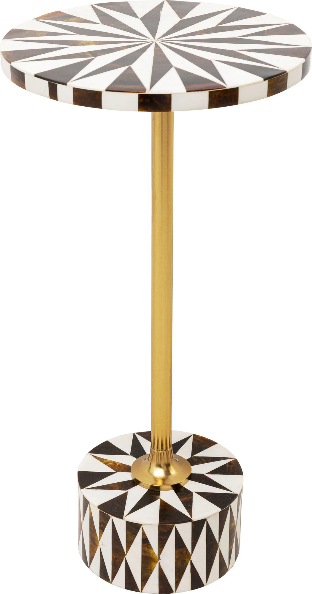 Beistelltisch Domero Star Braun Weiß Ø25cm 9 Beistelltisch Domero Star Braun Weiß Ø25cm – Bild 7