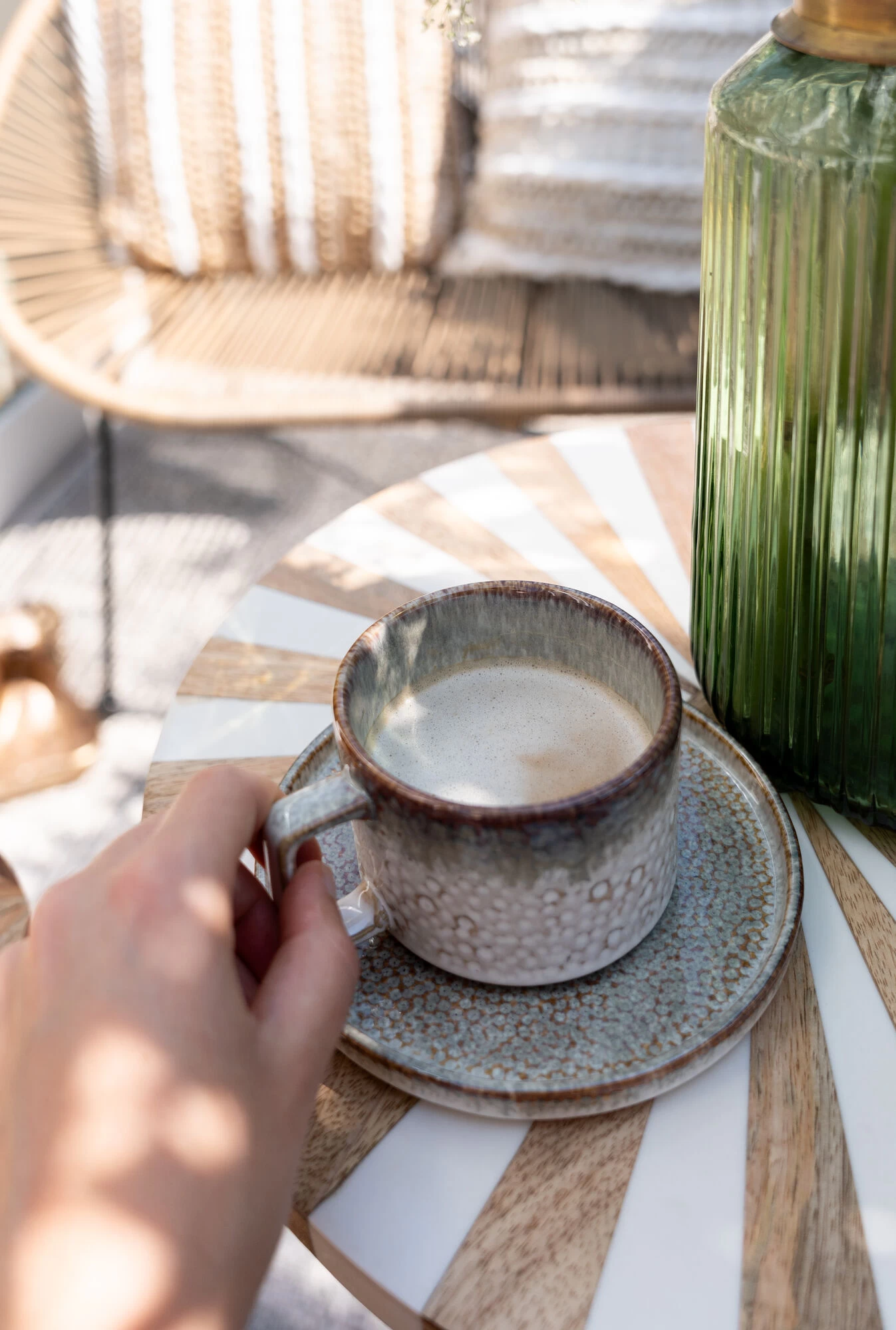 Beistelltisch Domero Cirque Gold Weiß Ø40cm 6 Beistelltisch Domero Cirque Gold Weiß Ø40cm – Bild 4