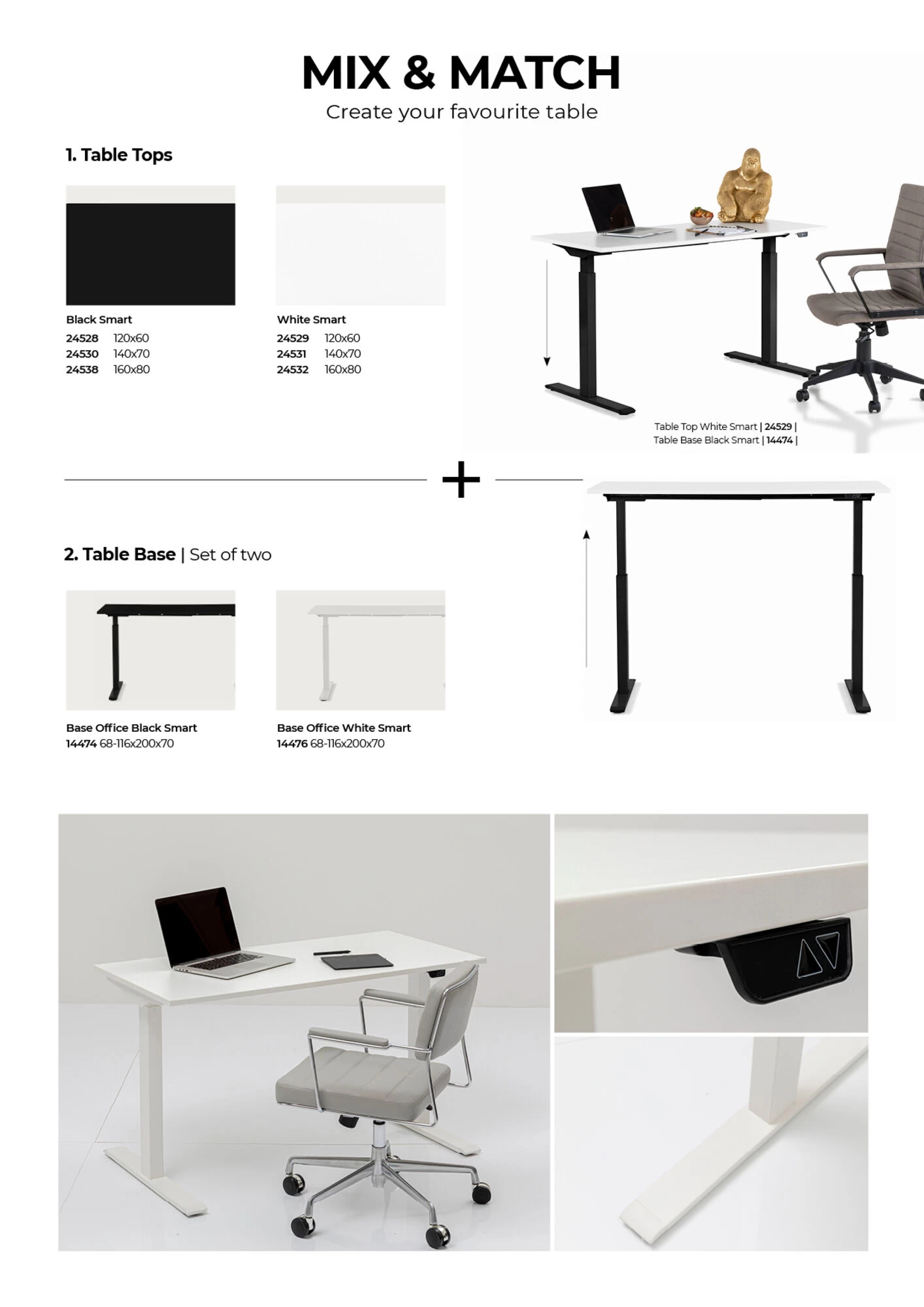 Tischplatte Tavola Smart Weiß 140x70 4 Tischplatte Tavola Smart Weiß 140x70 – Bild 2