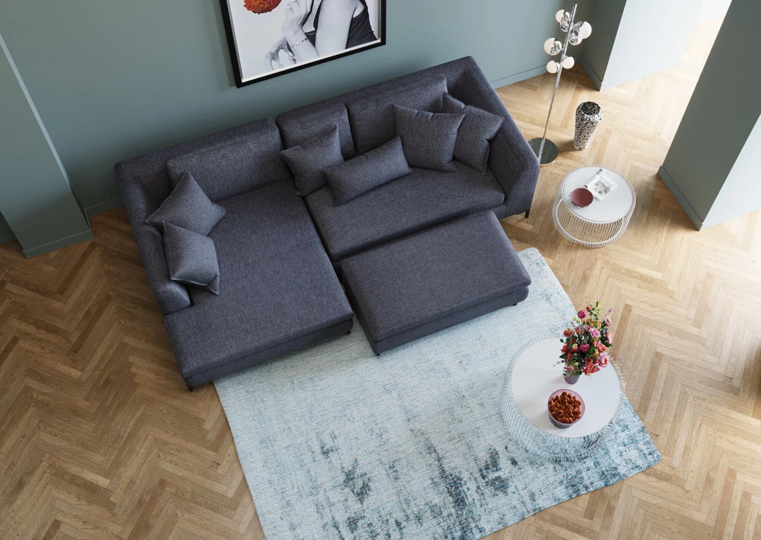 Hocker Gianni Grau 9 Hocker Gianni Grau – Bild 7