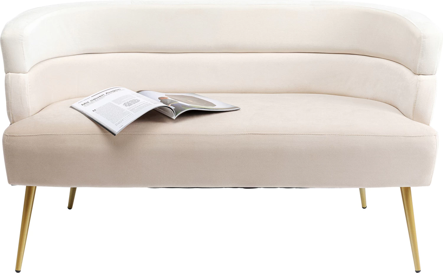 Sofa Sandwich 2-Sitzer Creme 125cm 11 Sofa Sandwich 2-Sitzer Creme 125cm – Bild 9