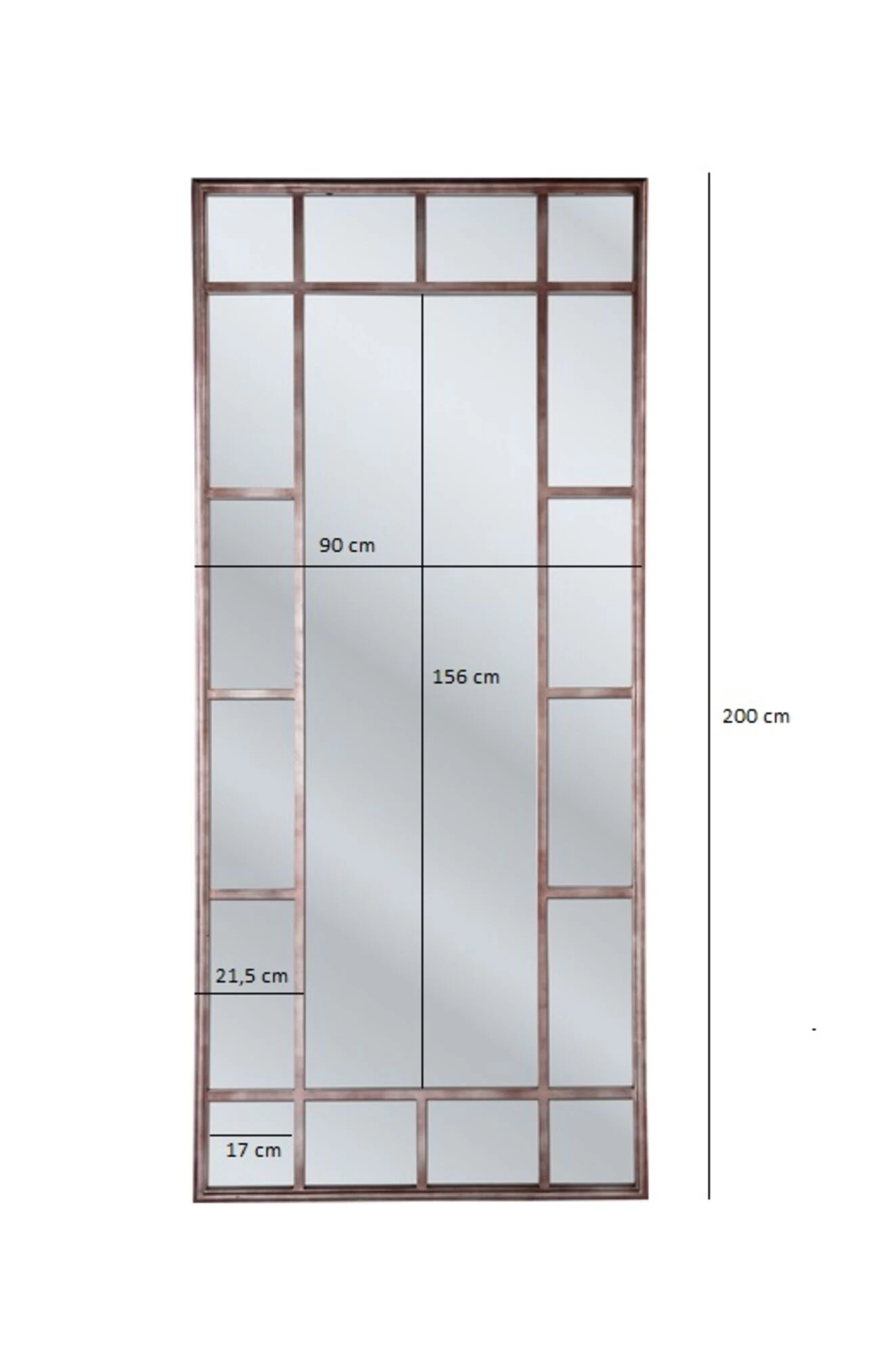 Spiegel Window Iron 200x90cm 9 Spiegel Window Iron 200x90cm – Bild 7
