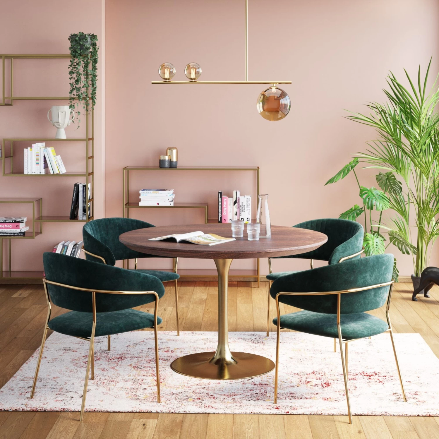 Armlehnstuhl Belle Velvet Grün (2/Set) 3 Armlehnstuhl Belle Velvet Grün (2/Set)