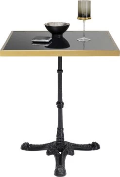 Bistrotisch Kaffeehaus Rim Square Schwarz 60x60