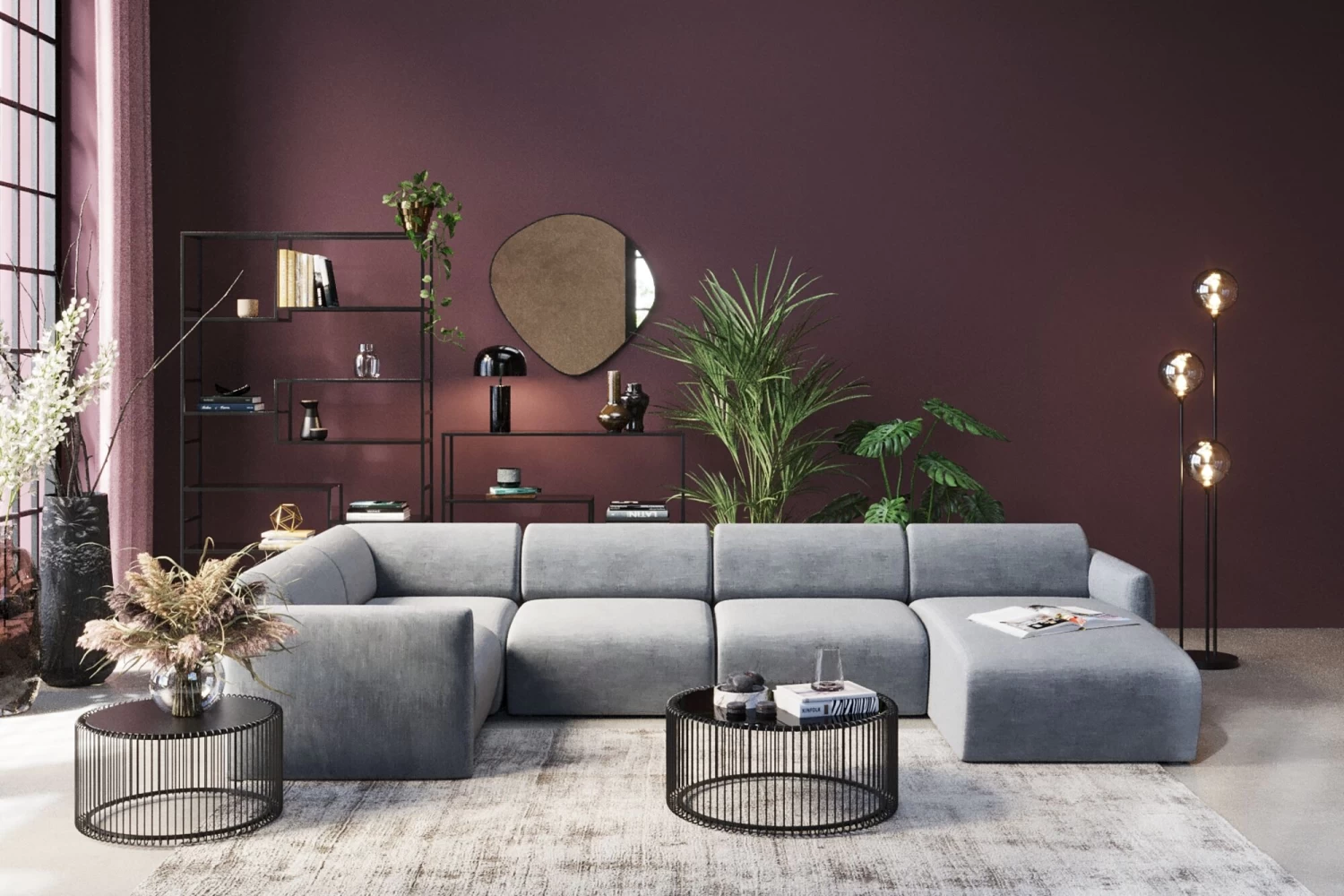 Wohnlandschaft 1 Lucca Grau Rechts 328cm 3 Wohnlandschaft 1 Lucca Grau Rechts 328cm