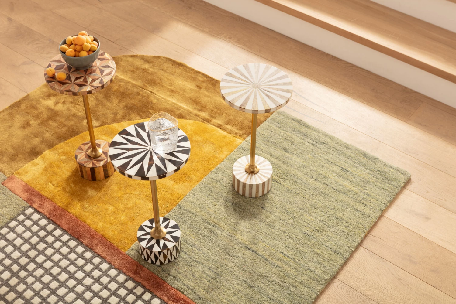 Beistelltisch Domero Cirque Gold Weiß Ø25cm 5 Beistelltisch Domero Cirque Gold Weiß Ø25cm – Bild 3