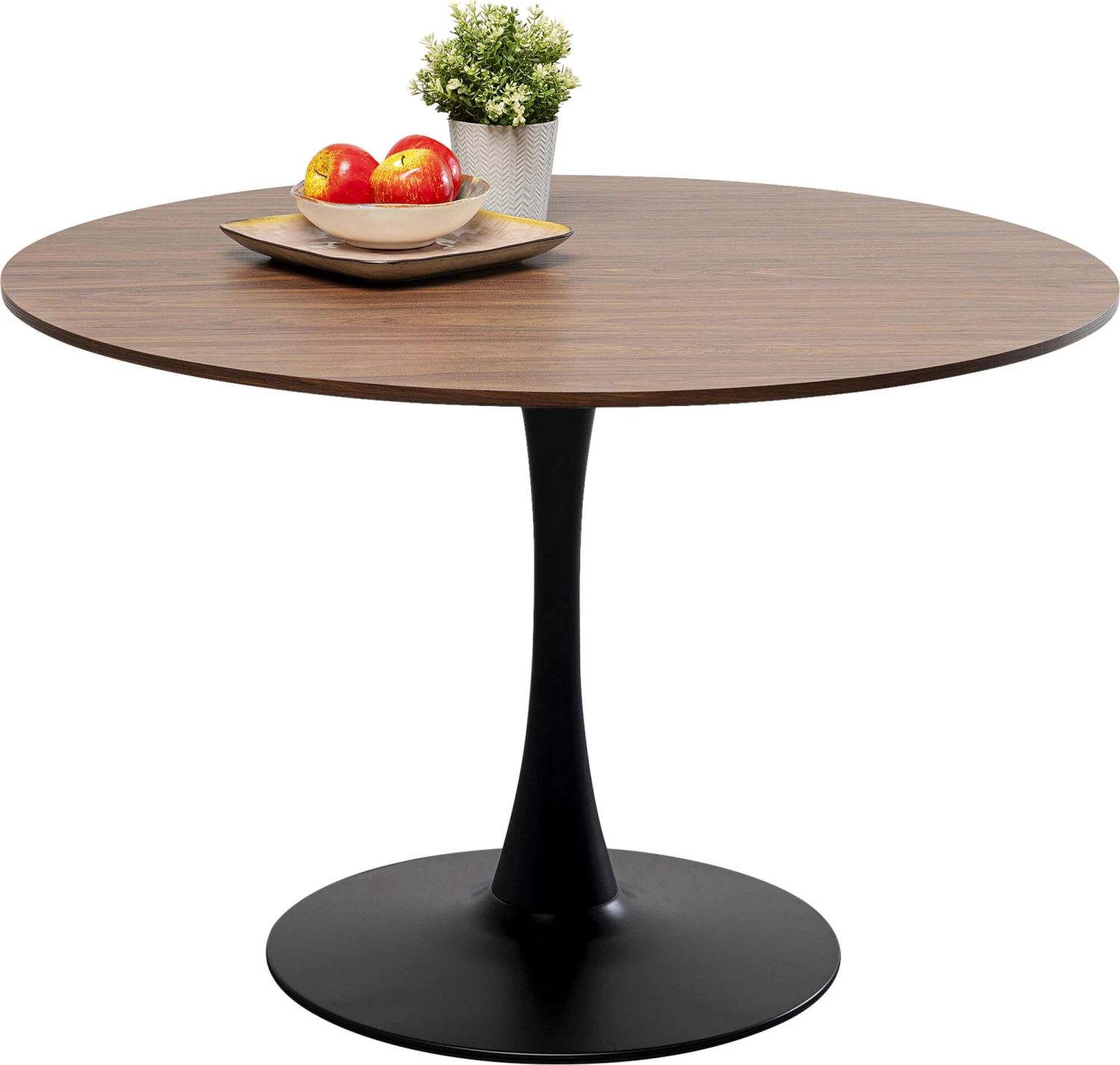 Tisch Schickeria Walnussoptik Schwarz Ø110cm 4 Tisch Schickeria Walnussoptik Schwarz Ø110cm – Bild 2