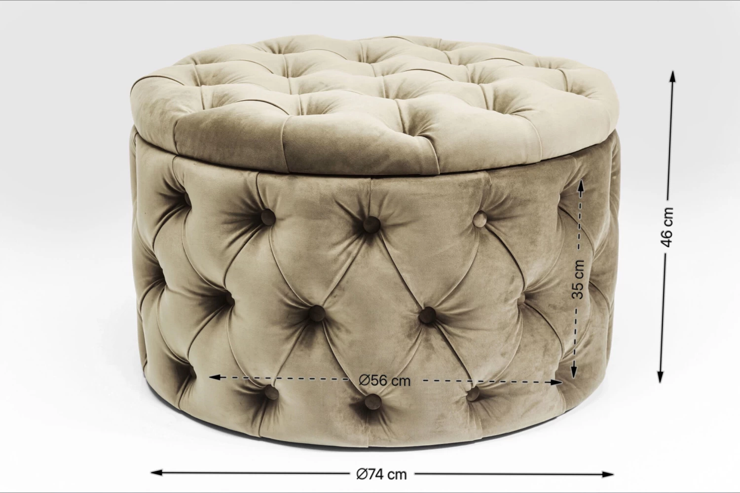 Sitztruhe Desire Rund Silbergrau 11 Sitztruhe Desire Rund Silbergrau – Bild 9